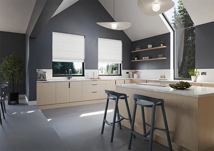 Ascot, Snow White - Motorised Roman Blind - Image 6